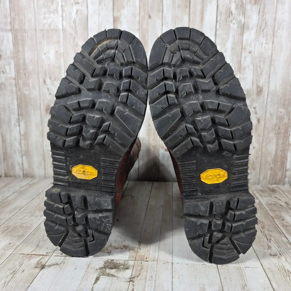 Carhartt Mens 9.5 E2 Brown Leather Wellington Work Boots Vibram EH 3709 - Picture 5 of 8